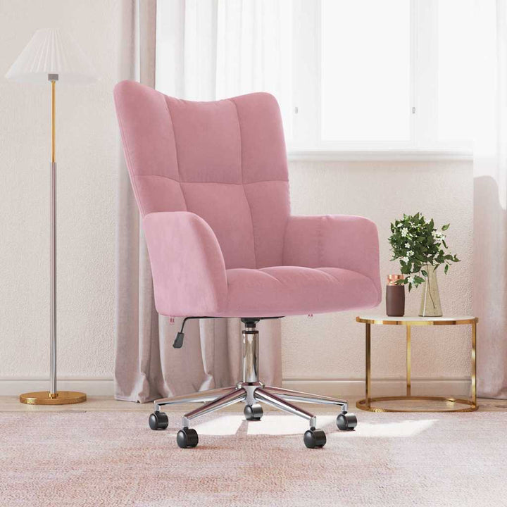 lænestol fløjl pink