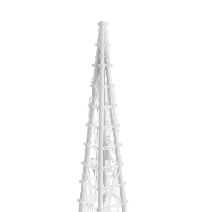 dekorativt LED-lyskeglesæt 60/90/120 cm akryl kold hvid