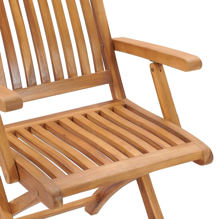 foldbare havestole 4 stk. massivt teaktræ