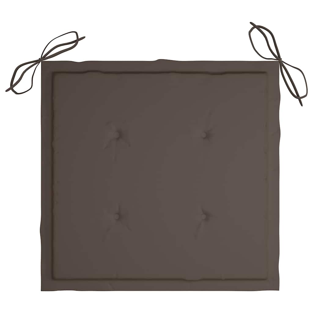 foldbare havestole 8 stk. med hynder massivt teaktræ