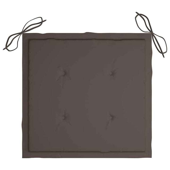 foldbare havestole 8 stk. med hynder massivt teaktræ