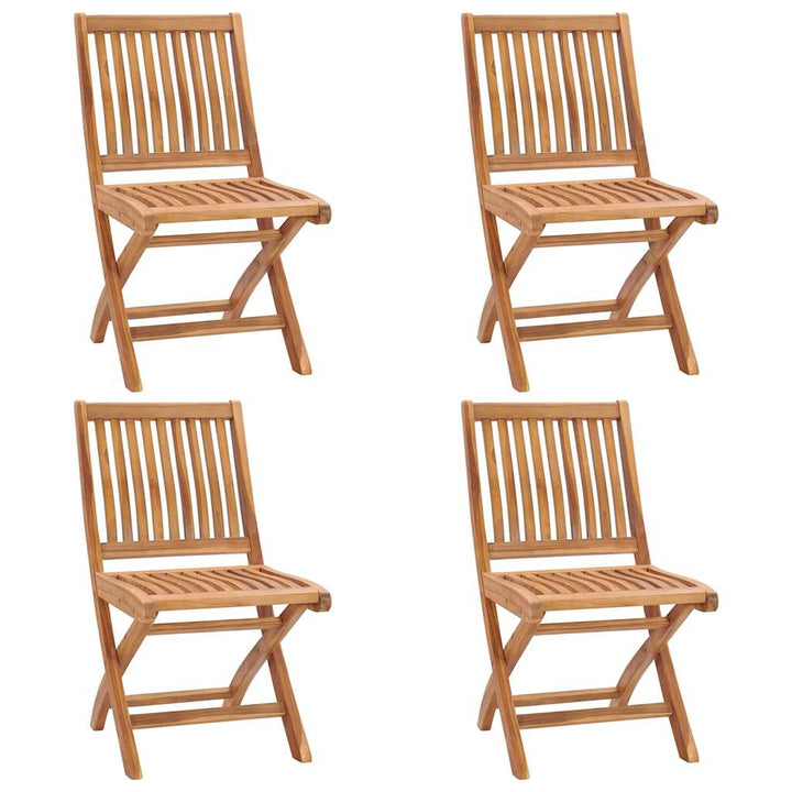 foldbare havestole 4 stk. massivt teaktræ