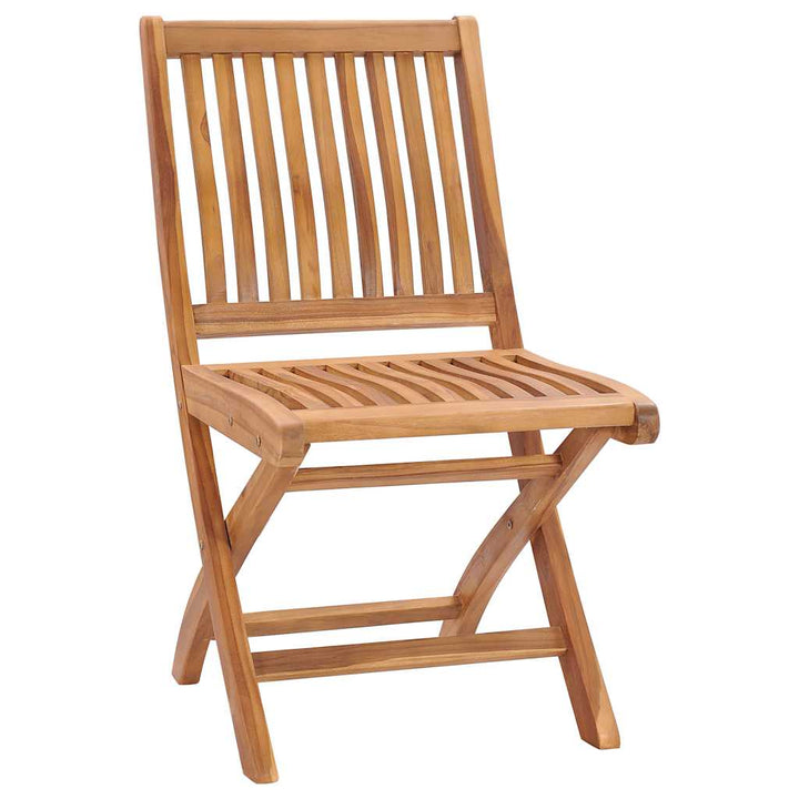 foldbare havestole 4 stk. massivt teaktræ