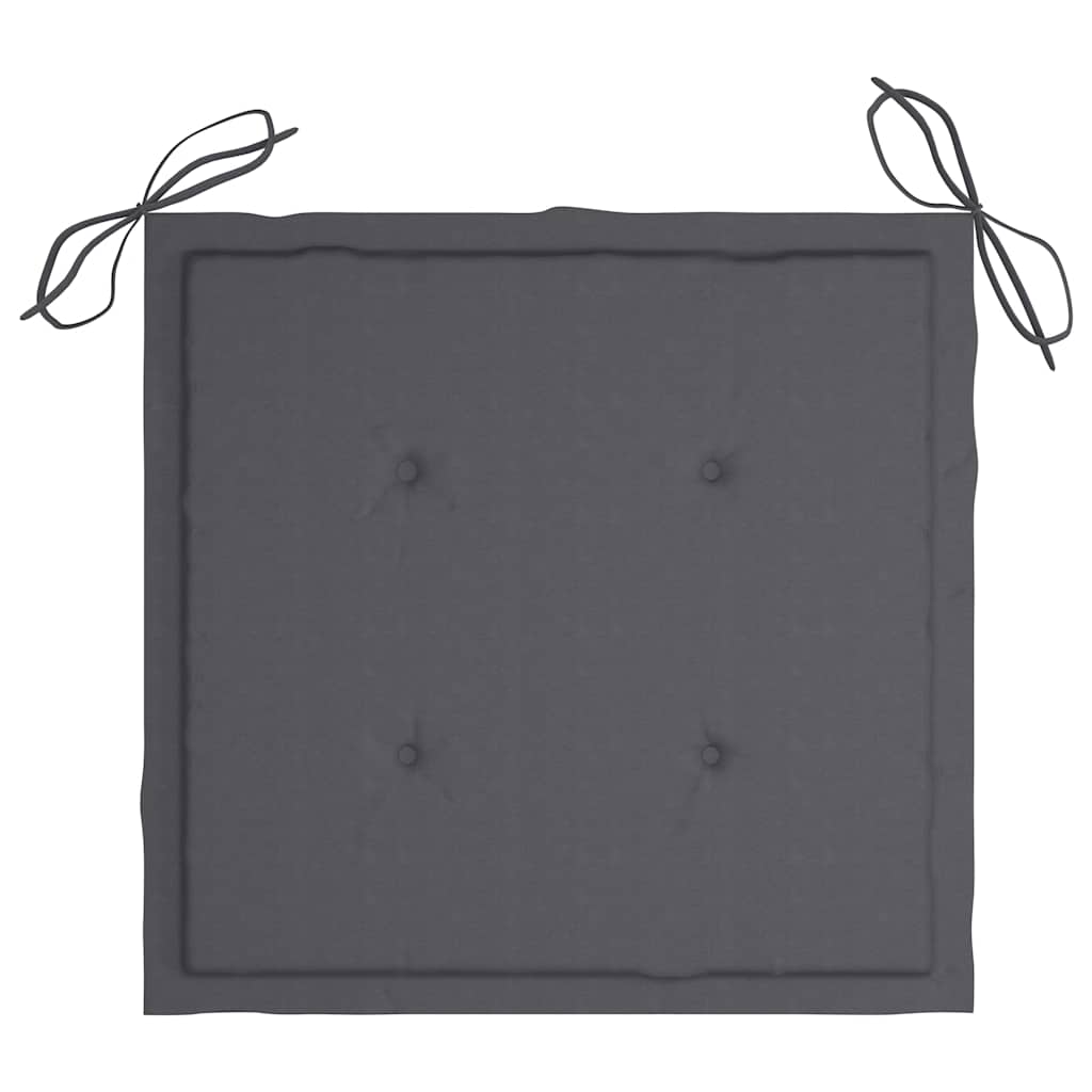 foldbare havestole 4 stk. med hynder massivt teaktræ