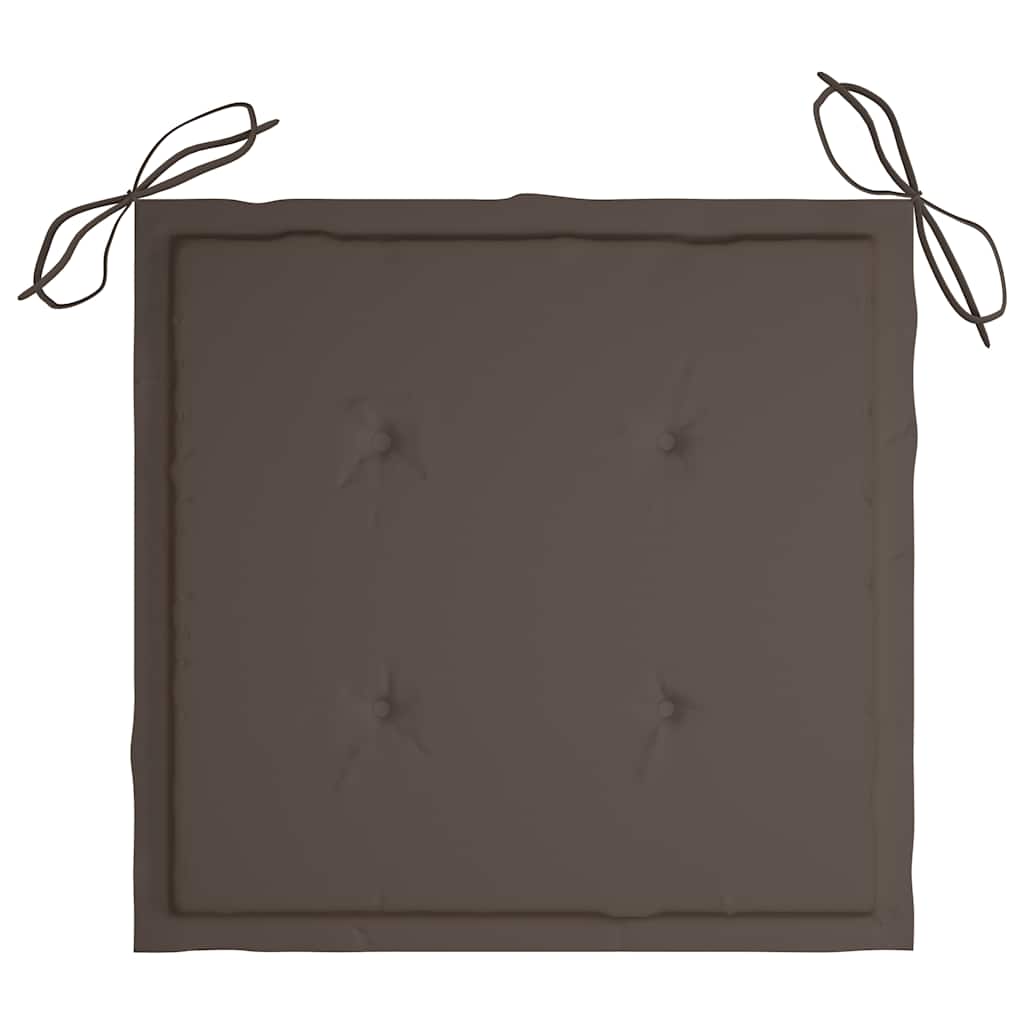 foldbare havestole 8 stk. med hynder massivt teaktræ