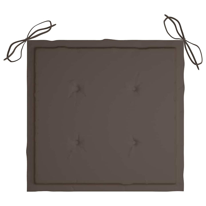 foldbare havestole 8 stk. med hynder massivt teaktræ