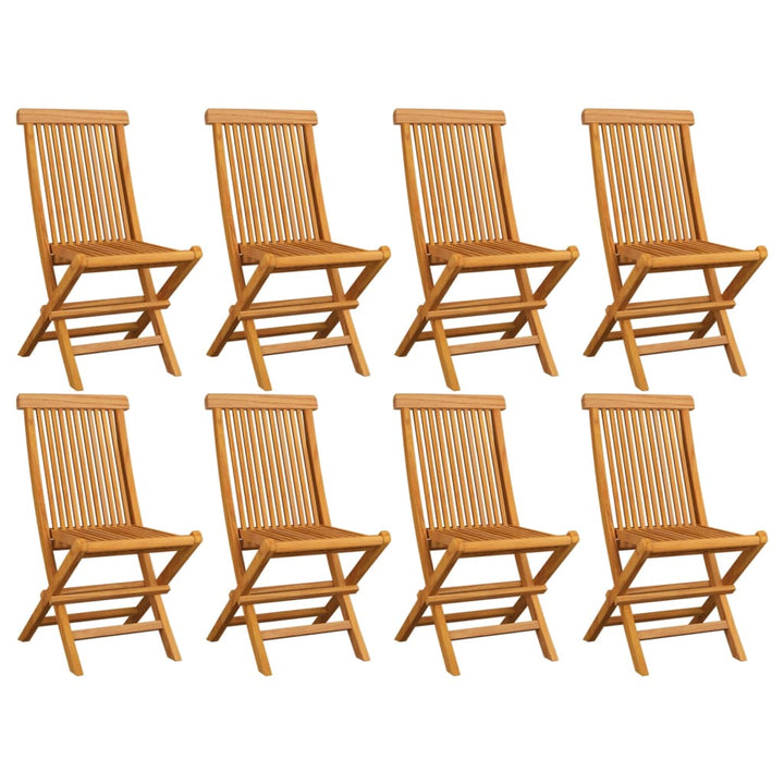 havestole 8 stk. foldbare massivt teaktræ