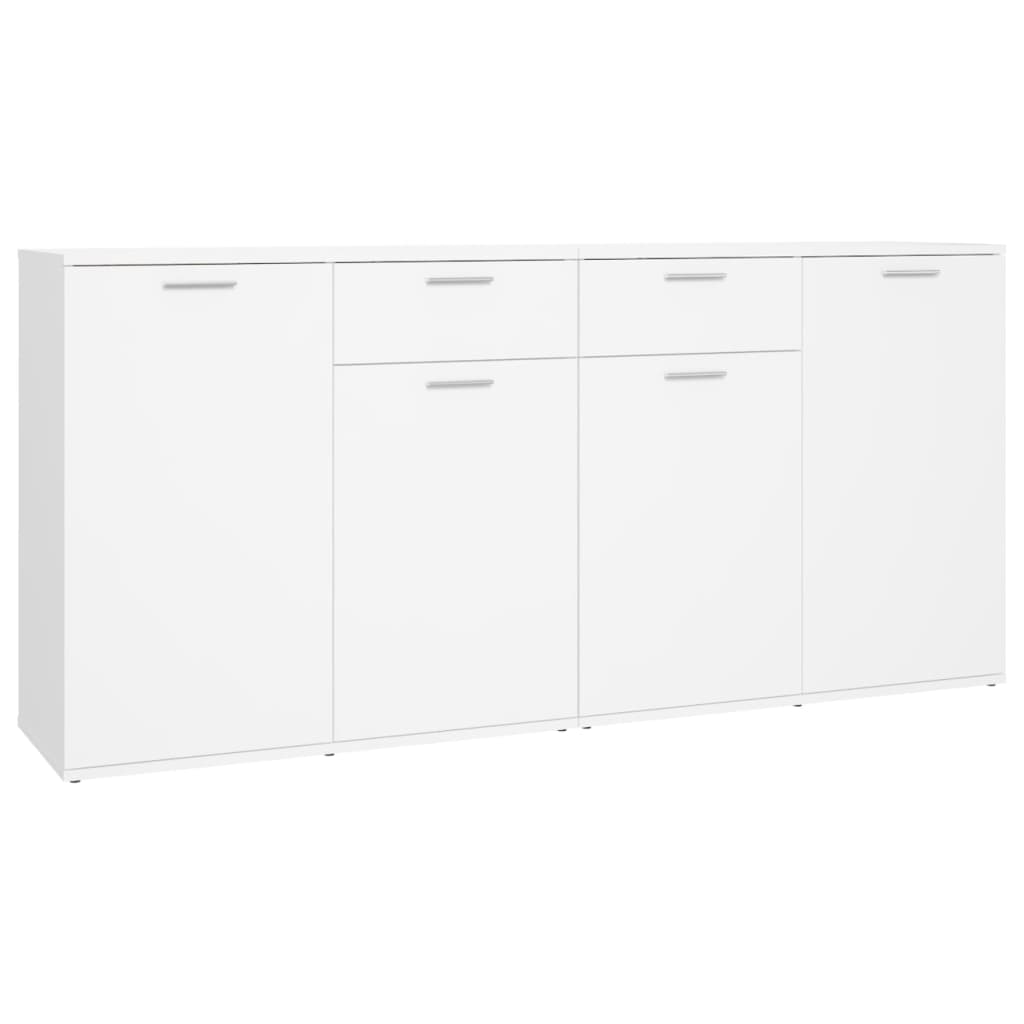 skænk 160x36x75 cm konstrueret træ hvid