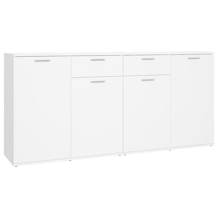 skænk 160x36x75 cm konstrueret træ hvid