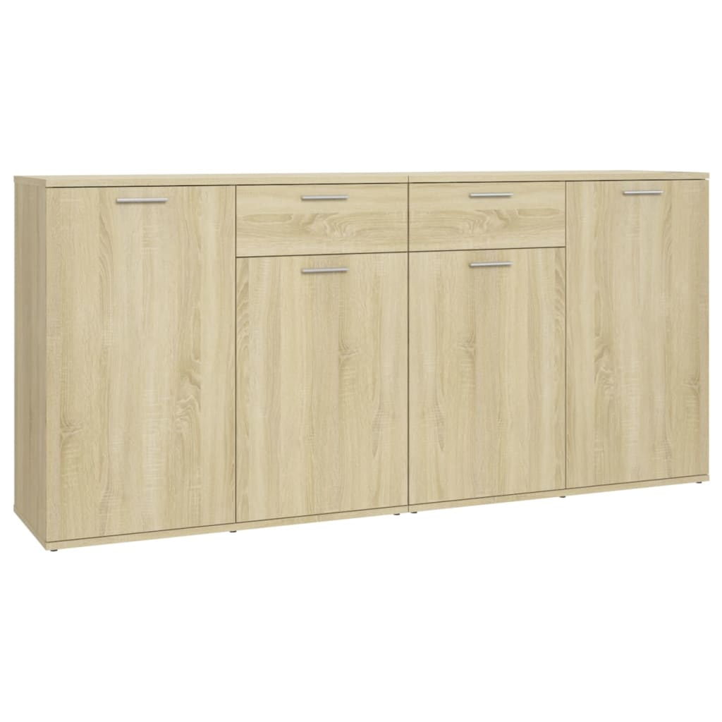 skænk 160x36x75 cm konstrueret træ sonoma-eg