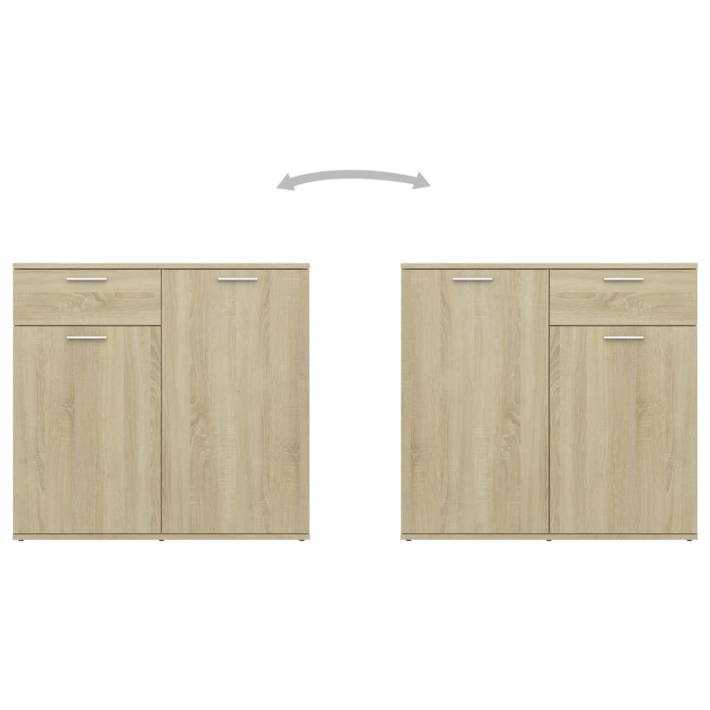 skænk 160x36x75 cm konstrueret træ sonoma-eg