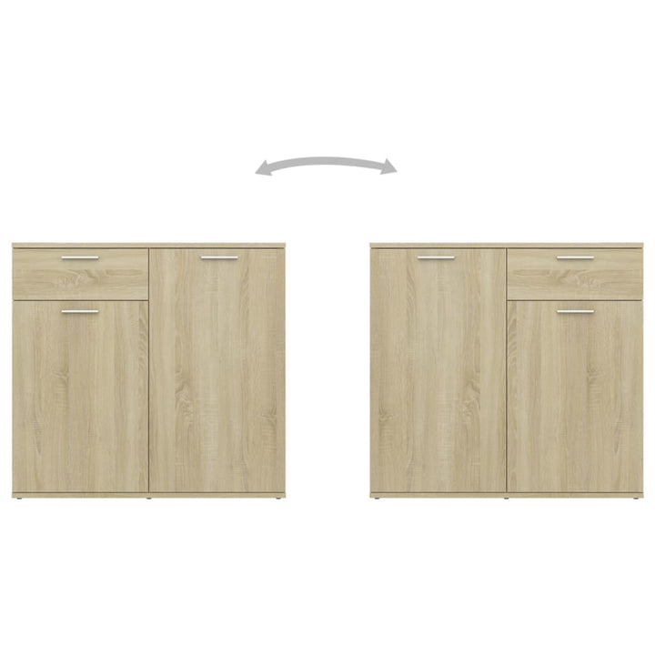 skænk 160x36x75 cm konstrueret træ sonoma-eg