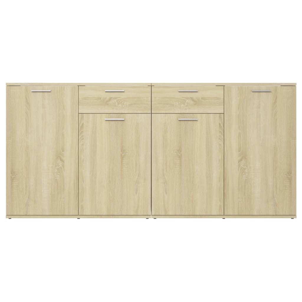 skænk 160x36x75 cm konstrueret træ sonoma-eg