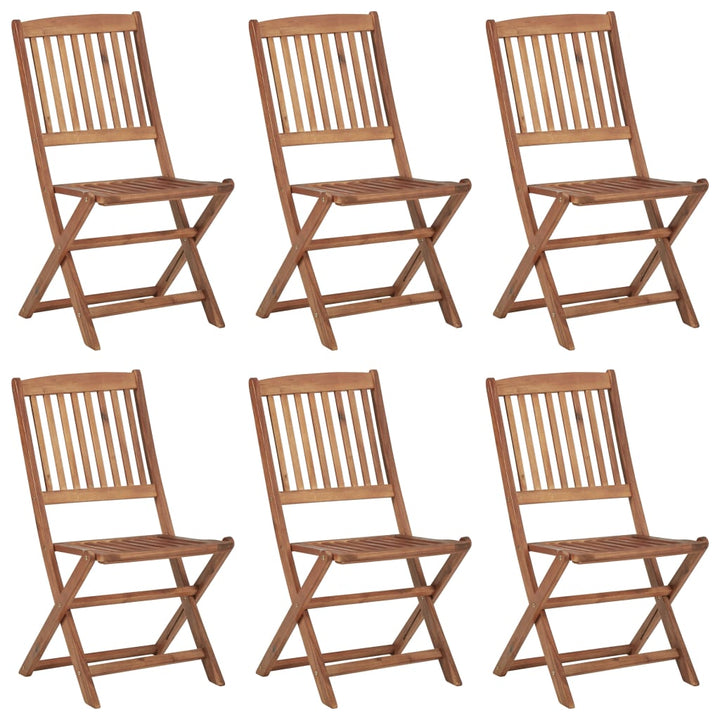 foldbare havestole 6 stk. massivt akacietræ