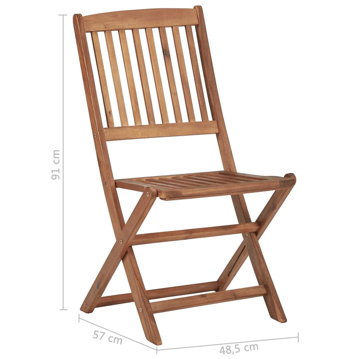 foldbare havestole 6 stk. massivt akacietræ