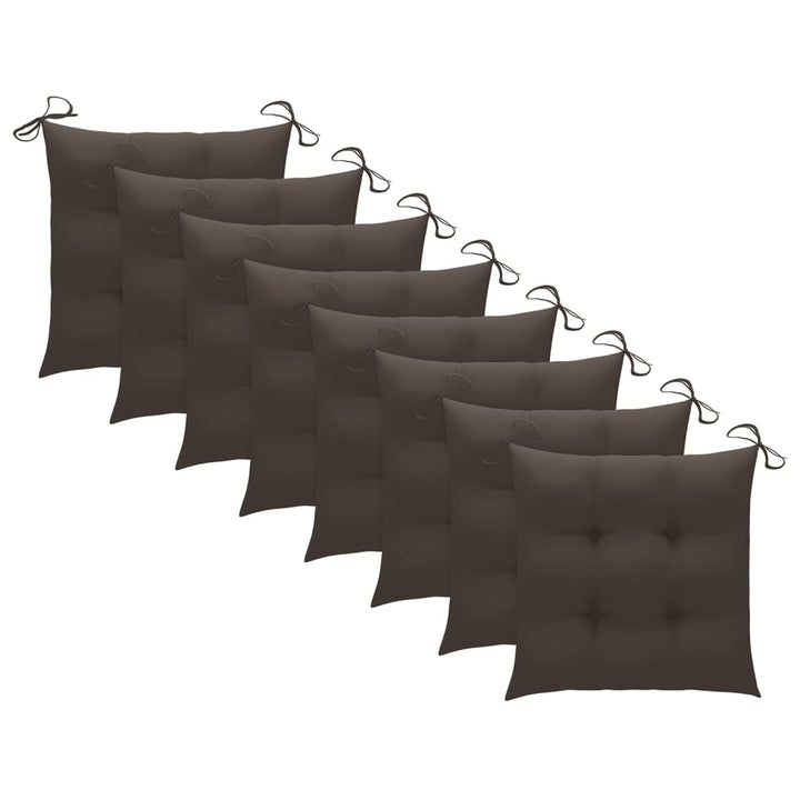 foldbare havestole 8 stk. med hynder massivt akacietræ