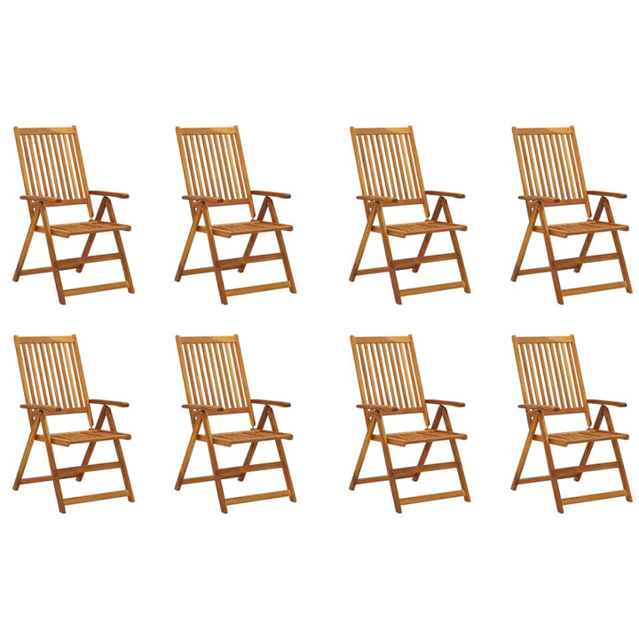 foldbare havestole 8 stk. massivt akacietræ