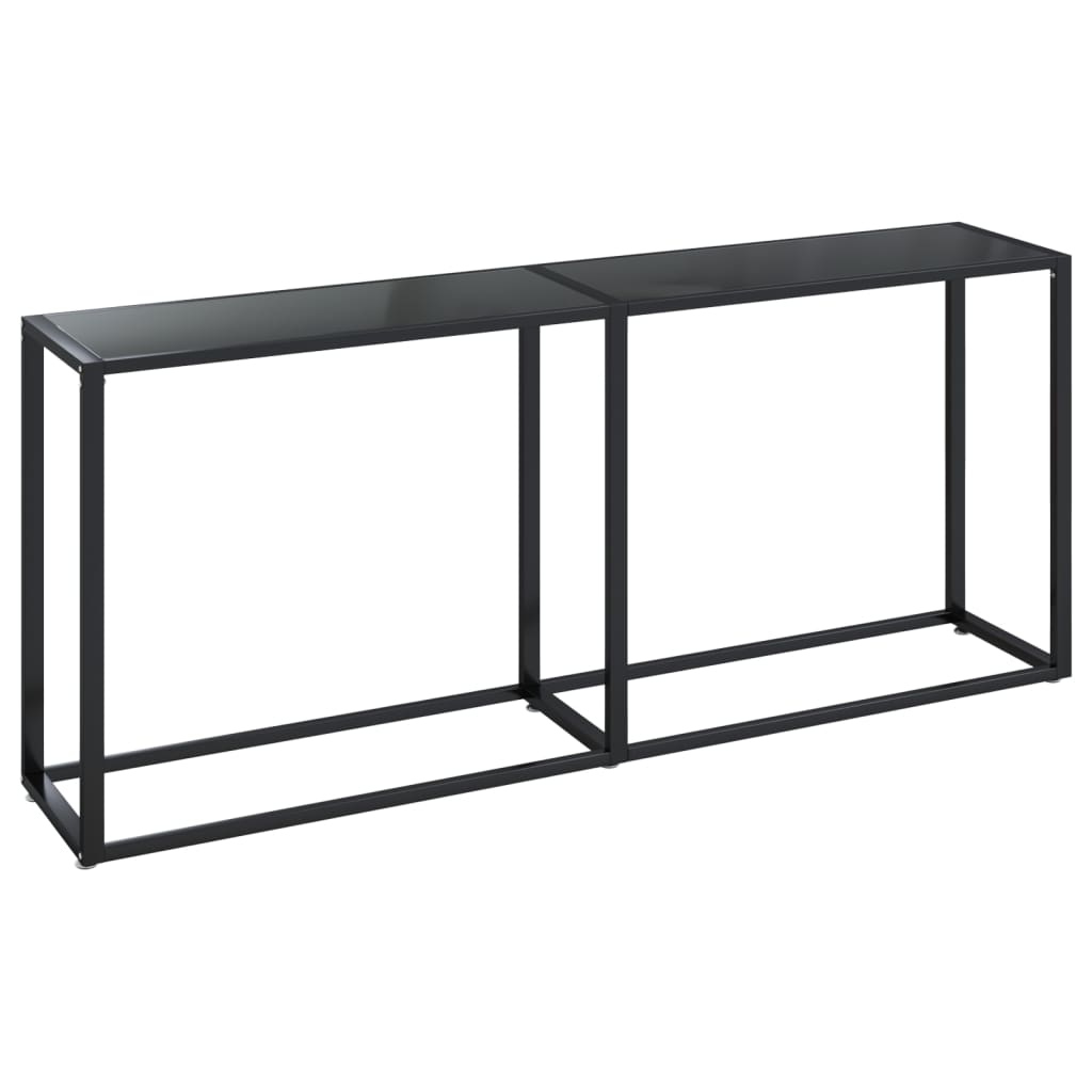 konsolbord 180x35x75,5 cm hærdet glas sort