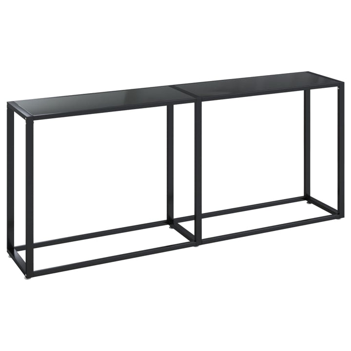 konsolbord 180x35x75,5 cm hærdet glas sort