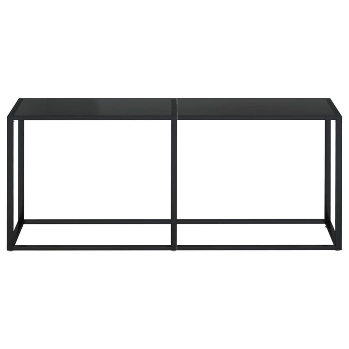 konsolbord 180x35x75,5 cm hærdet glas sort