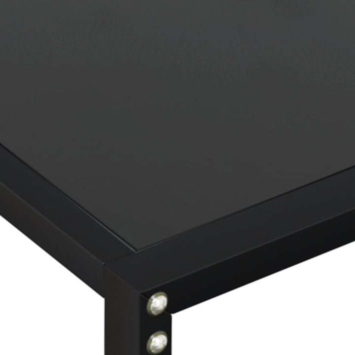 konsolbord 180x35x75,5 cm hærdet glas sort