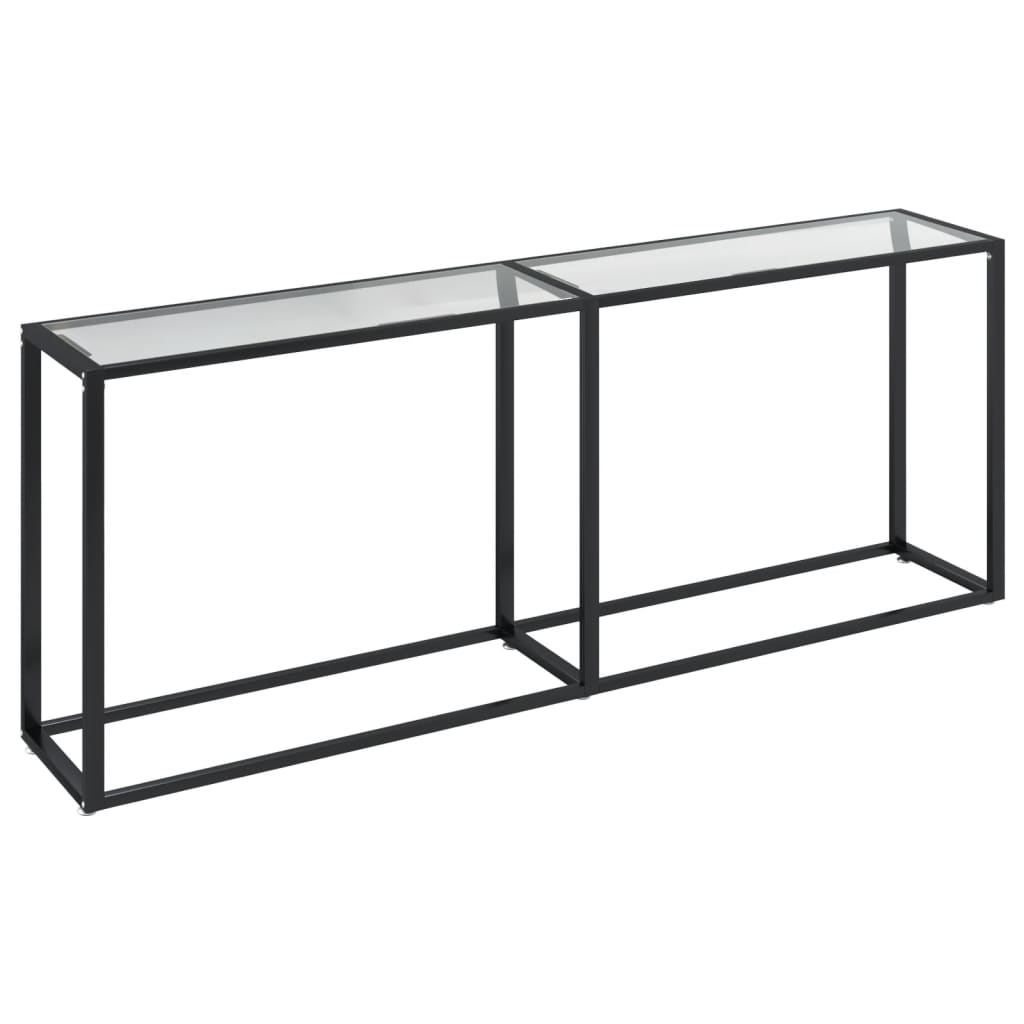 konsolbord 200x35x75,5 cm hærdet glas transparent