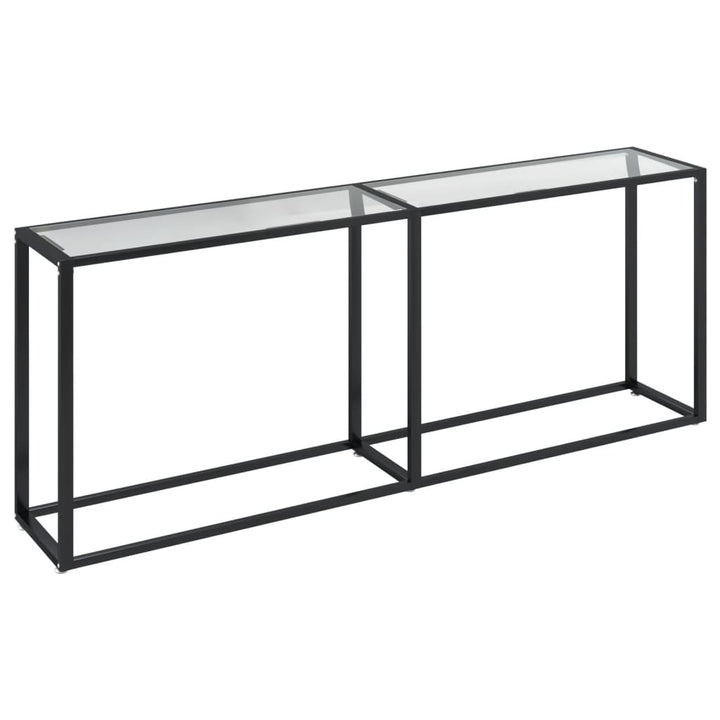 konsolbord 200x35x75,5 cm hærdet glas transparent
