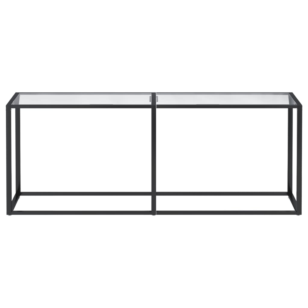 konsolbord 200x35x75,5 cm hærdet glas transparent