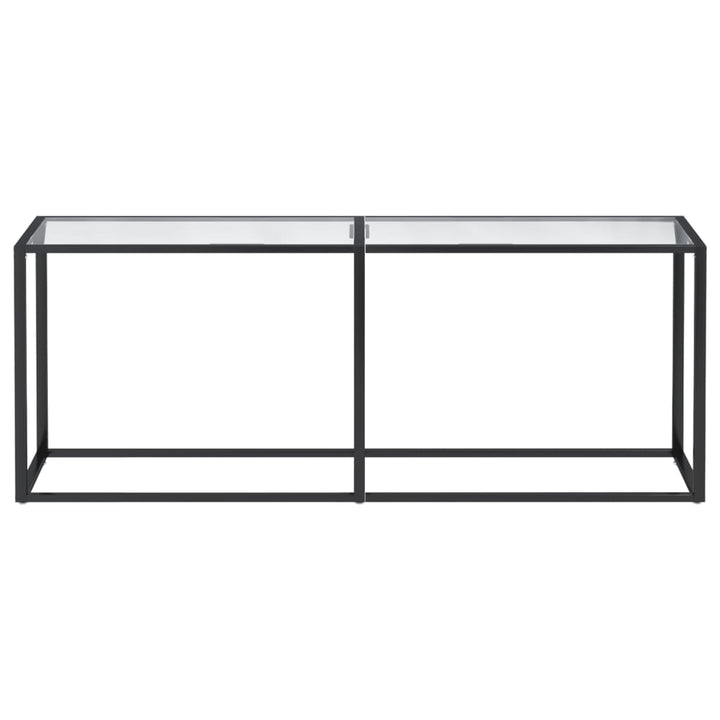 konsolbord 200x35x75,5 cm hærdet glas transparent