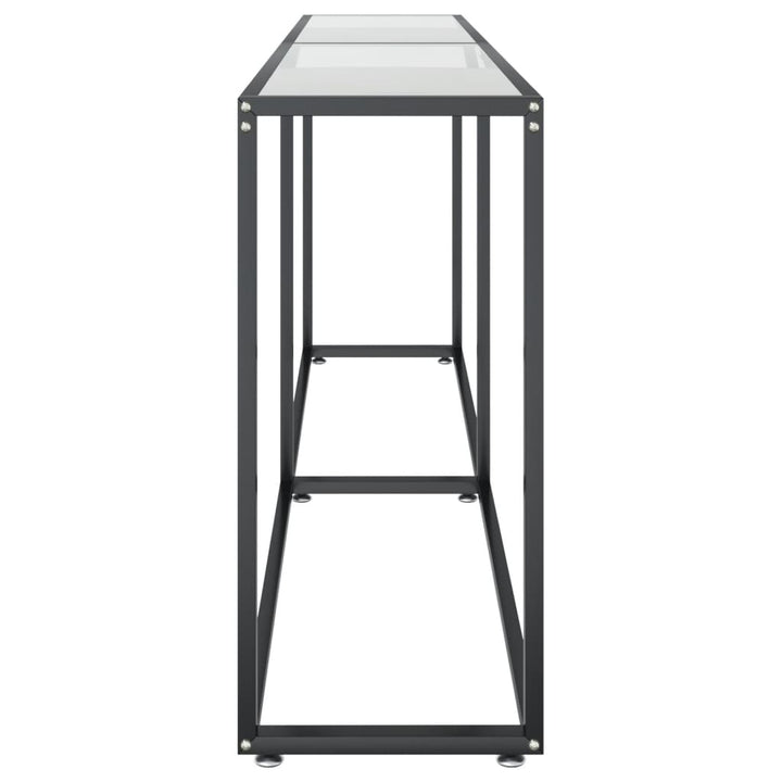 konsolbord 200x35x75,5 cm hærdet glas transparent