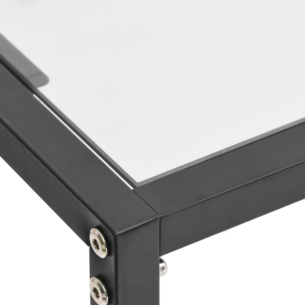 konsolbord 200x35x75,5 cm hærdet glas transparent