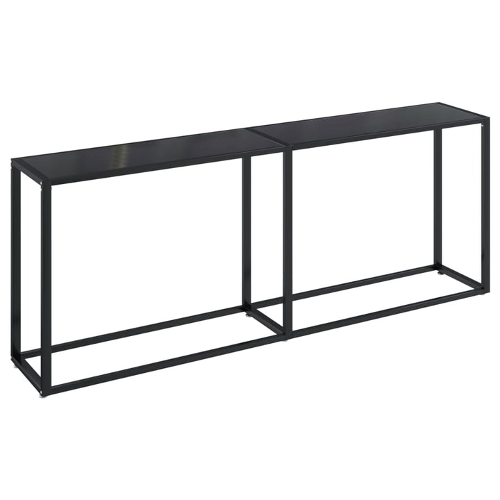 konsolbord 200x35x75,5 cm hærdet glas sort