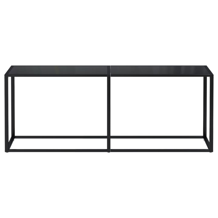 konsolbord 200x35x75,5 cm hærdet glas sort