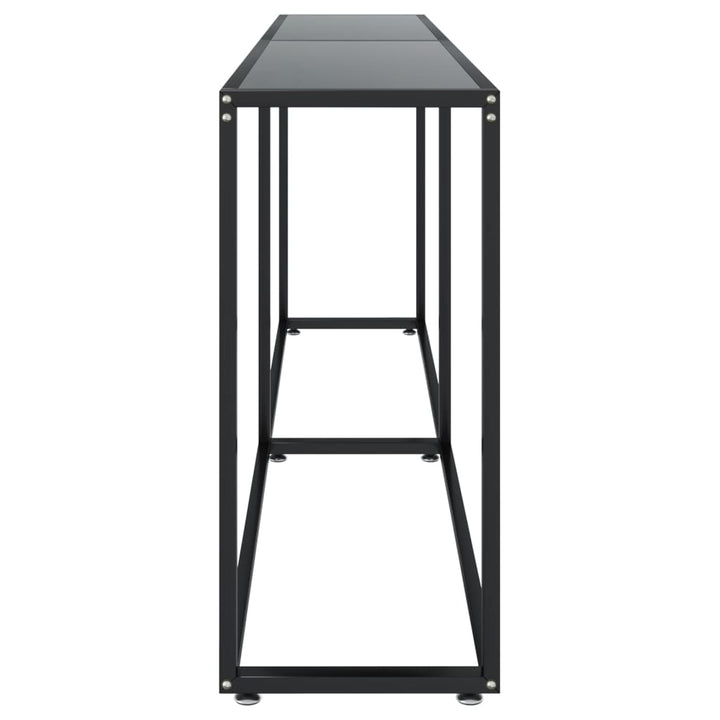 konsolbord 200x35x75,5 cm hærdet glas sort