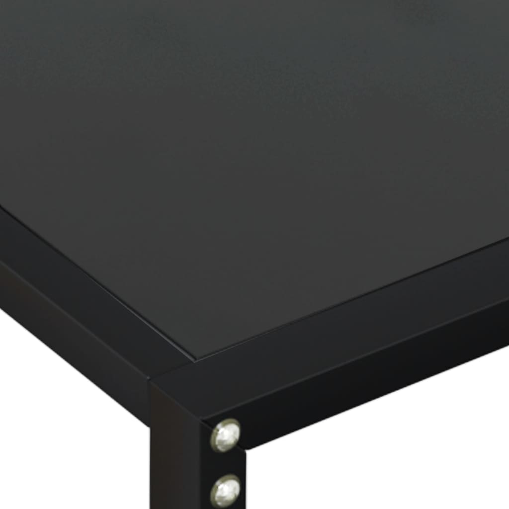 konsolbord 200x35x75,5 cm hærdet glas sort