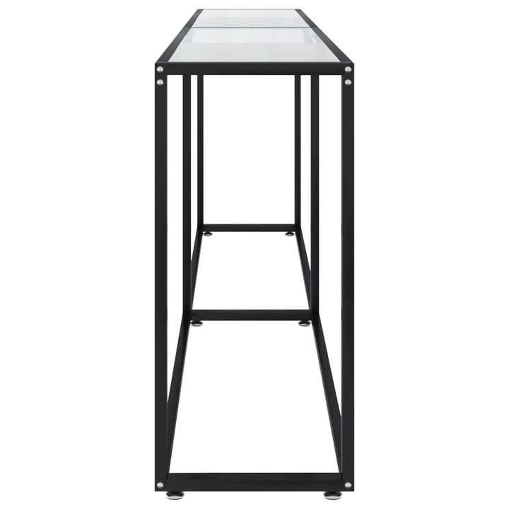 konsolbord 220x35x75,5 cm hærdet glas transparent