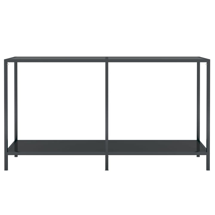 konsolbord 140x35x75,5 cm hærdet glas sort