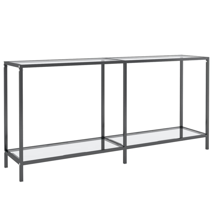 konsolbord 160x35x75,5 cm hærdet glas transparent