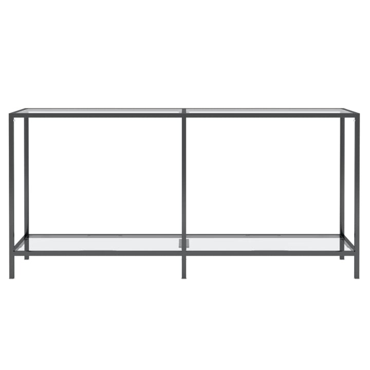 konsolbord 160x35x75,5 cm hærdet glas transparent