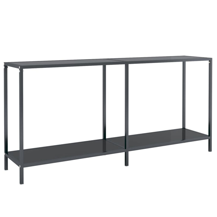 konsolbord 160x35x75,5 cm hærdet glas sort