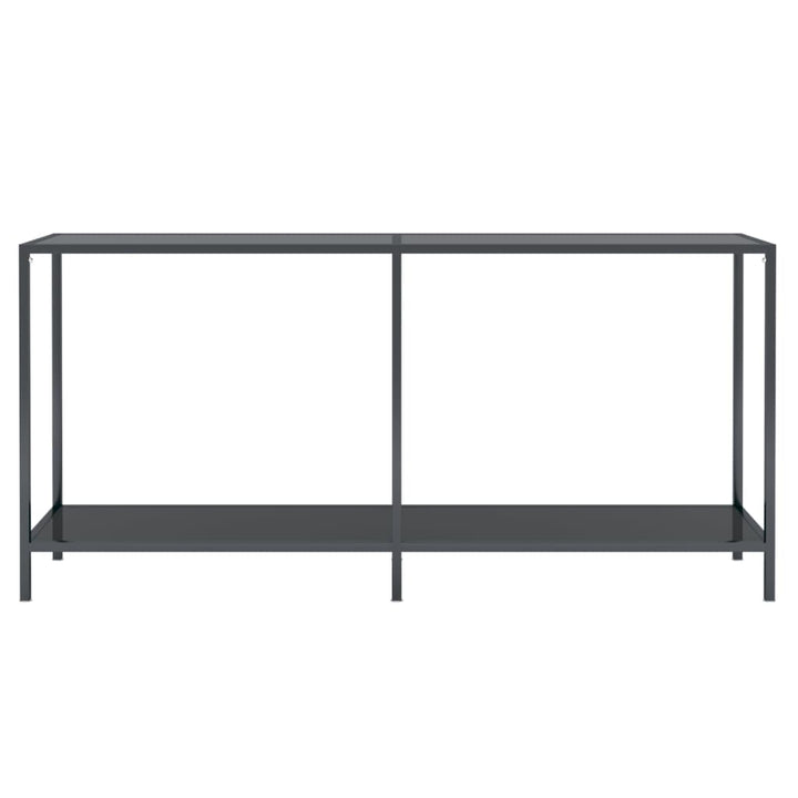konsolbord 160x35x75,5 cm hærdet glas sort