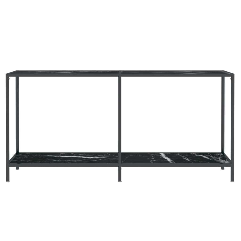 konsolbord 160x35x75,5 cm hærdet glas sort