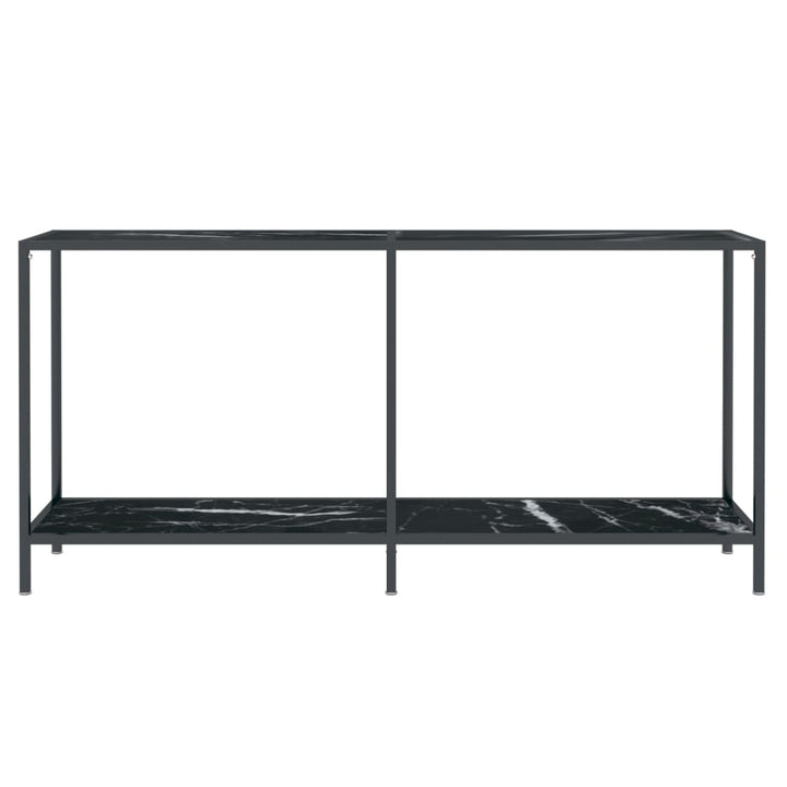 konsolbord 160x35x75,5 cm hærdet glas sort