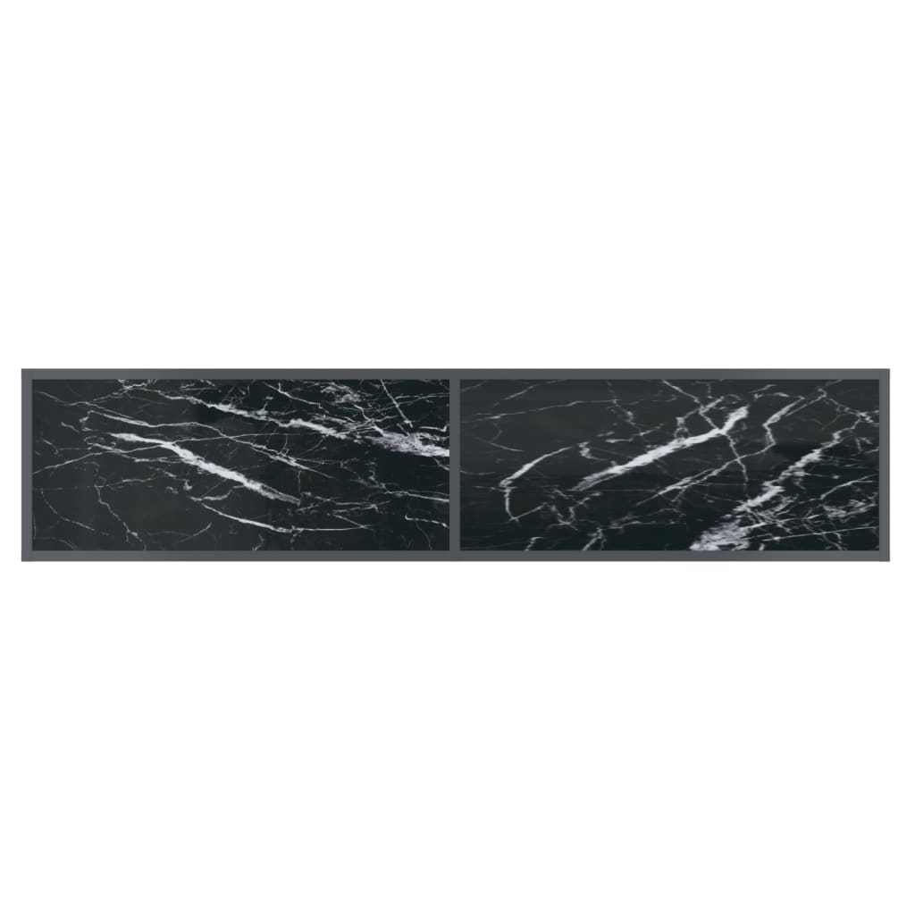 konsolbord 160x35x75,5 cm hærdet glas sort
