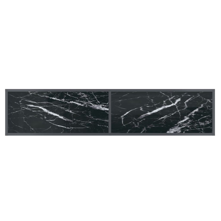 konsolbord 160x35x75,5 cm hærdet glas sort