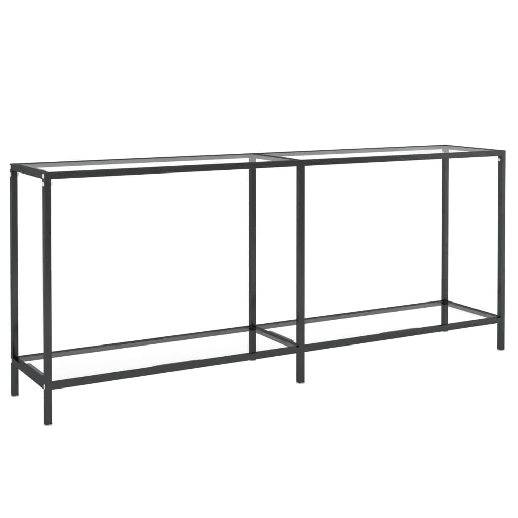 konsolbord 180x35x75,5 cm hærdet glas transparent