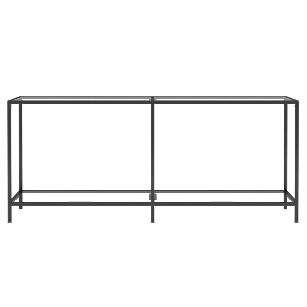 konsolbord 180x35x75,5 cm hærdet glas transparent