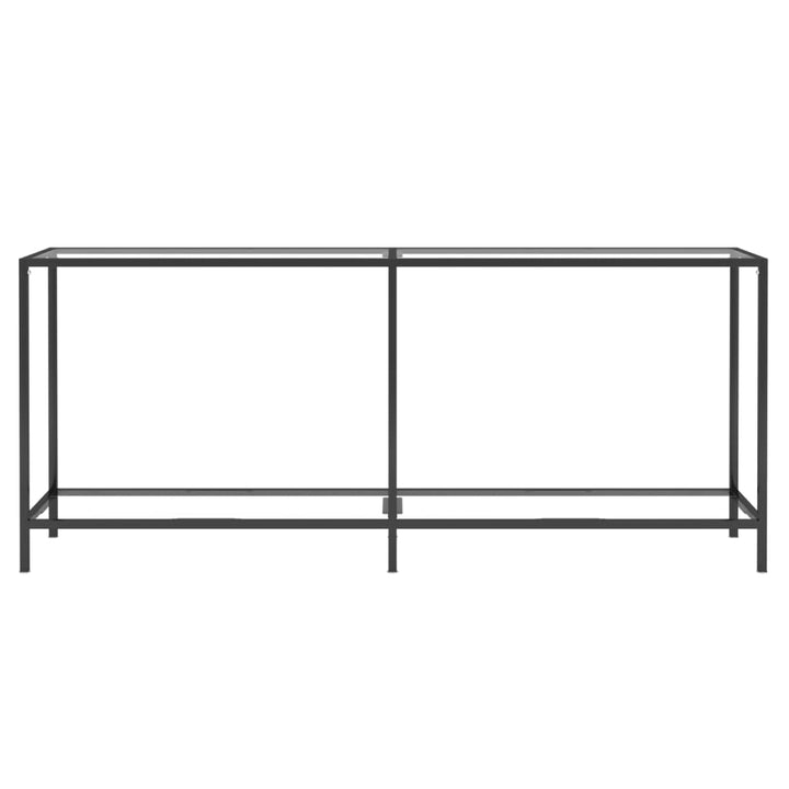 konsolbord 180x35x75,5 cm hærdet glas transparent