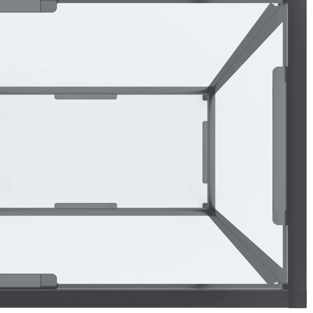 konsolbord 180x35x75,5 cm hærdet glas transparent