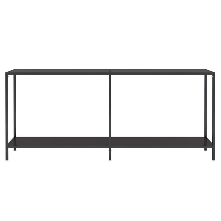 konsolbord 180x35x75,5 cm hærdet glas sort